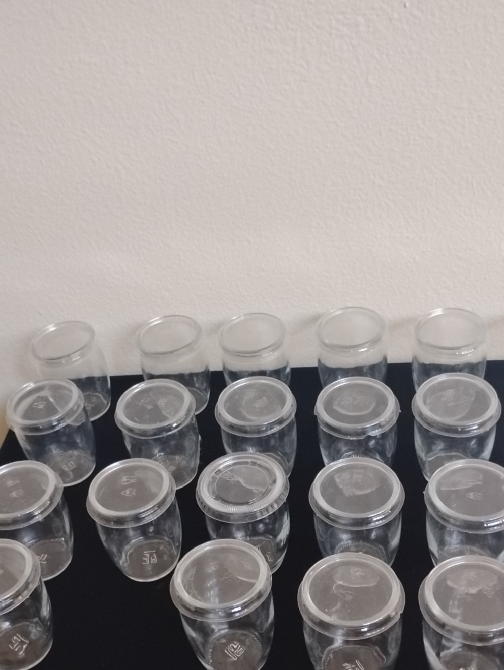 Set of 22 Small Glass Organizer Jars+ Plastic Covers